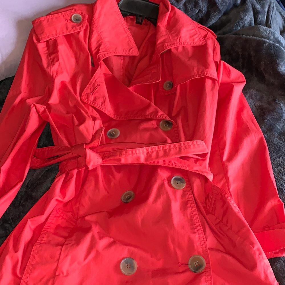 Coral Pea Coat size xl